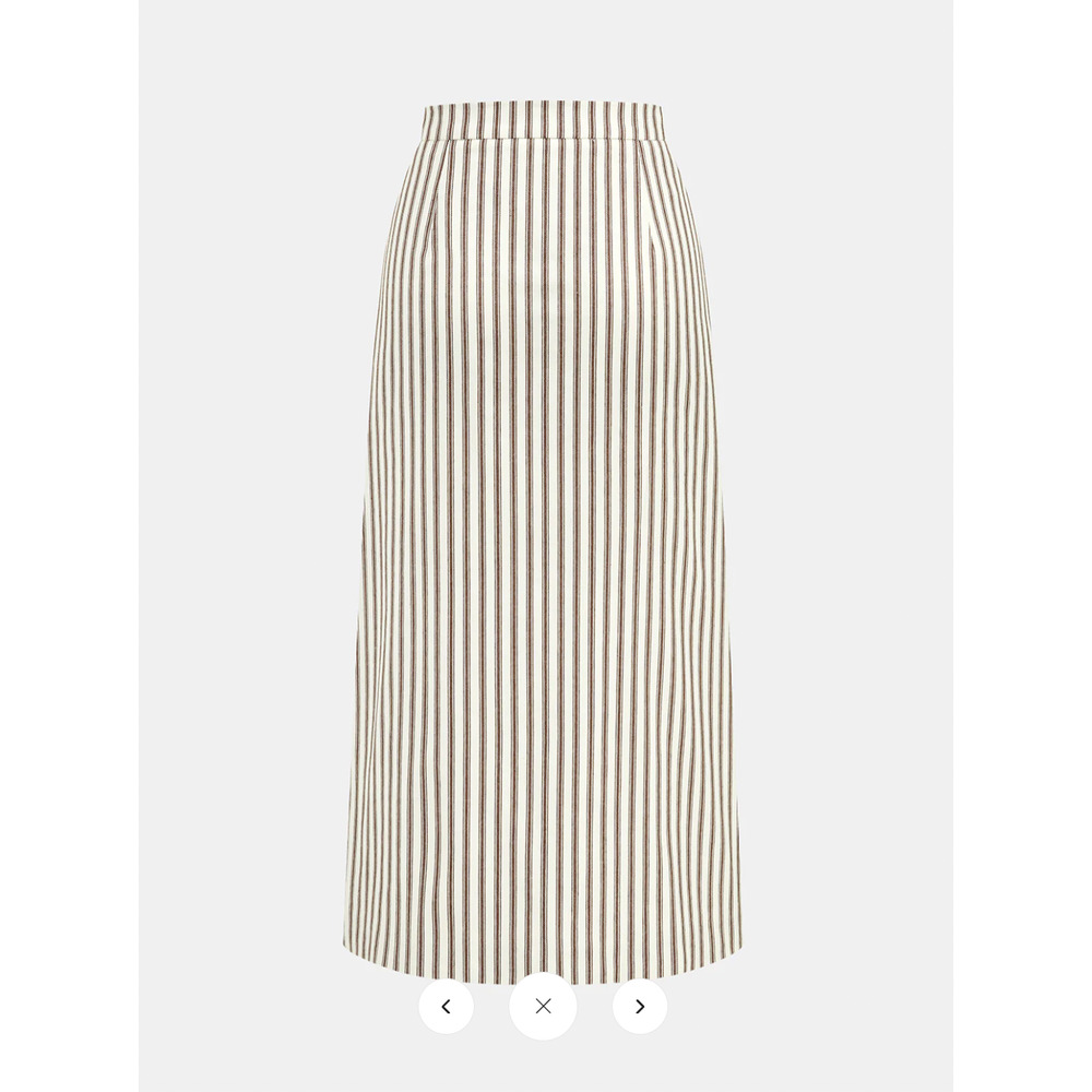NWT Commense Cotton Striped Sleeveless Top & Midi Skirt Set Sz L - Picture 6 of 8